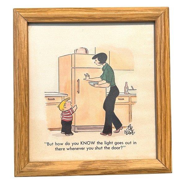 Set of 8 Vintage “Family Circus” by Bil Keane wooden framed prints. - Picture 7 of 7